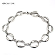 Big Hollow O Shape Silver Color Chain Necklace Women Fashion Jewelry 1 Piece 2024 - buy cheap