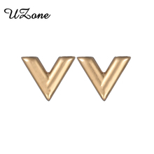UZone-pendientes de acero inoxidable con forma de V para mujer, aretes triangulares, joyería de marca, 316L 2024 - compra barato
