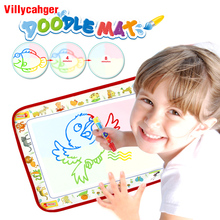 Tapete de dibujo de agua mágica para niños, juguete educativo de 4 colores, con 1 bolígrafo, libro suave para pintar y pintar, 38,5x29cm 2024 - compra barato