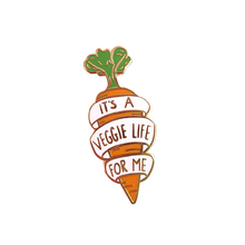 It's a veggie life for me-pin de esmalte, broche de zanahoria, pin de verdura, cocina vegana saludable, regalo, broche de actividad de los derechos de los animales, Vegano 2024 - compra barato
