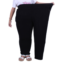 Calças femininas elásticas de cintura alta, plus size, 5xl, 6xl, 7xl, outono, novo inverno, grosso, quente, tamanho extra grande, n364 2024 - compre barato