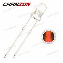 CHANZON 100pcs Water Clear LED 3mm Orange Round Light-Emitting Diode Through Hole Super Bright LED Light Lamp 20mA DC 2V for DIY 2024 - buy cheap