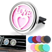 Heart Of Love Car Air Vent Freshener Perfume Diffuser 316L Car Clip Aroma Essential Oil Diffuser Stainless Steel Open Locket 2024 - buy cheap