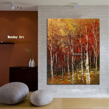 Landscape oil painting on canvas room decoration modern large size 100% hand-drawn abstract painting drawing new oil painting 2024 - buy cheap