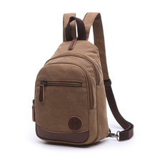 Boshikang New Style Backpack Unisex Chest Bags Small Canvas Backpack For Men Travel Bag Zipper Shoulder Strap Daily Backpack 2024 - buy cheap