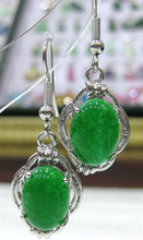 noble lady's green Natural jade bead earrings 2024 - buy cheap