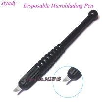 10 Pcs Disposable Microblading Pen 12 for Permanent Makeup Sterilized Plastic Eyebrow Manual Pen Caneta Microblading Steril Pen 2024 - buy cheap