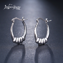 2018 New Arrival Ethnic Round Hoop Earrings for Women Silver Color Earrings Stainless Steel brinco Indian Jewelry bijoux AE604 2024 - buy cheap