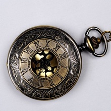Vintage Bronze Steampunk Pocket Watch Quartz Necklace Pocket & Fob Watches Chain Men Women Clock 2024 - buy cheap