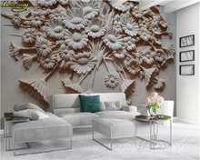 beibehang Custom wallpaper mural 3D embossed vase flower arrangement background wall painting papel de parede 3d  wallpaper 2024 - buy cheap