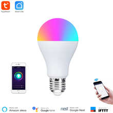 Tuya Smart App Control WiFi Bulb Smart voice control via Alexa and Google RGB E27 Smart Bulb Colorful Light Bulb Alexa Support 2024 - buy cheap
