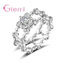 Anéis de dedo especiais para noivado e casamento, prata esterlina 925, joia com zircônia cúbica 2024 - compre barato