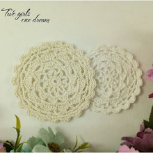 Free Shipping Wholesale Household DIY Handmade Flower Crochet Doilies 30pcs/lot Round Cup Mat Pad 10CM Coaster Placemats For Wed 2024 - buy cheap