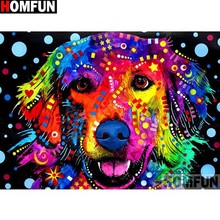 HOMFUN Full Square/Round Drill 5D DIY Diamond Painting "Color dog" 3D Embroidery Cross Stitch 5D Home Decor A15210 2024 - buy cheap