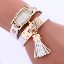 MINHIN Women Casual Analog Quartz Watches Rhinestone Oval Dial Gold Watch Ladies Luxury Bracelet Watch Tassel Design Gift 2024 - buy cheap
