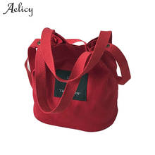 Aelicy Lady Canvas Handbag Mini single shoulder bag Female shopping bags Bucket pack Fashion Designer Women Swagger Bag 0824 2024 - buy cheap