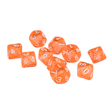 3 cm Plastic D10 Ten Sided Gem Dice for RPG Dungeons Dragons Games Set of 10 Dice Orange 2024 - buy cheap