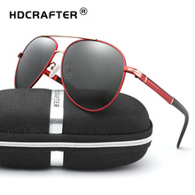 HDCRAFTER-gafas de sol polarizadas de gran tamaño para hombre, lentes de sol polarizadas con espejo para conducir, de diseñador Vintage, 2018 2024 - compra barato