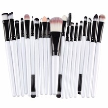 Professional 20 pcs Makeup Brush Set Foundation Eyeshadow Eyeliner Lip Cosmetic Brushes Toiletry Kit pincel maleta de maquiagem 2024 - buy cheap