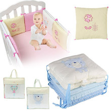 6Pcs/Set Baby Crib Cot Bumper Cushion Toddler Infants Bedding Safety Breathable 2024 - buy cheap