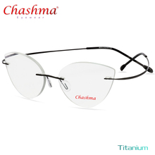 Rimless Glasses Frame Women Titanium Ultralight Eyeglasses Prescription Frameless Cat Eye Eyewear Myopia Optical Frame 2024 - buy cheap