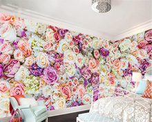 Custom wallpaper photo flower sea garden flower roses TV background wall murals living room bedroom home decoration 3d wallpaper 2024 - buy cheap