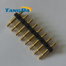 Tangda pogo pin connector 8P inserting plate welding thimble tail PG1.5-8P-2.54PH-7.0H-2.0T gold plate: 2u" 1.2A A. 2024 - buy cheap