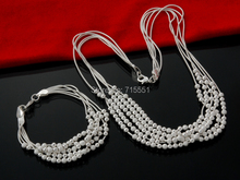 Hot seling, Wholesale trendy Jewelry Set,Silver jewelry  necklace, bracelet  Sets, Nice Elegant women Jewelry 2024 - buy cheap