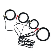 4PCS Silicone Electric Stimulator Penis Enlarger Rings Electro Shock Penis Rings Accessory Cock Rings Medical Sex Toys For Men 2024 - buy cheap