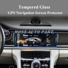 Закаленное стекло для защиты экрана GPS-навигатора для Porsche Panamera 2017-2018, автомобильные аксессуары, украшение интерьера автомобиля 2024 - купить недорого