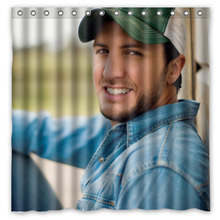 Hot New 180 x 180cm Country Singer luke Bryan Print Waterproof Fabric Bathroom Shower Curtain With Curtain Hooks Rings 2024 - buy cheap