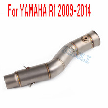 51mm Inlet Mid Link Pipe Motorcycle Exhaust For YAMAHA YZF-R1 2009 2010 2011 2012 2013 2014 Year YA022 R1 2009-2014 2024 - buy cheap
