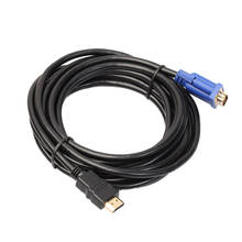 1.8M 6FT HDMI Gold Male To VGA HD-15 Male 15Pin Video Adapter Cord Cable For HDTV PC Laptop Adapter Cable 1080P 2024 - buy cheap