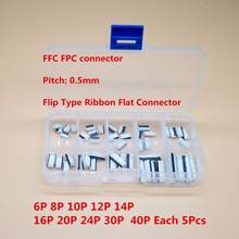 50pcs Clamshell Bottom Contact Type 0.5mm Filp Down FFC FPC Connector 6/8/10/12/14/16/20/24/30/40 Pin 2024 - buy cheap