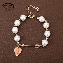 Dongsheng-pulsera de imitación de perlas para mujer, modelo de flecha de moda, accesorios de mano 2024 - compra barato