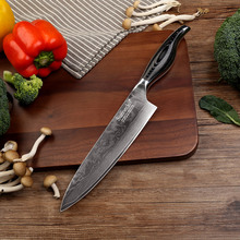 Sunnecko профессиональный 8 "нож шеф-повара Дамасская сталь острое лезвие кухонные ножи Pakka Деревянная Ручка японский резак для мяса овощей 2024 - купить недорого
