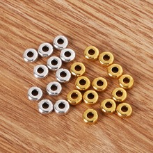 New Arrivals 20Pcs/lot Antique Gold Round Wafer Metal Beads 3*6mm Fit for DIY Fashion Charms Jewelry Necklace Bracelet 2024 - buy cheap