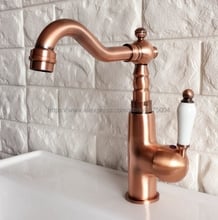 Bathroom Faucet Antique Red Copper 360 Degree Turn Basin Faucet Water Tap Single Handle Cold and Hot Water Nnf409 2024 - buy cheap