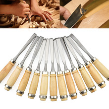 2018 HOT  12Pcs/set Manual Wood Carving Hand Chisel Tool Set Carpenters Woodworking Carving Chisel DIY Detailed Hand Tools 2024 - buy cheap