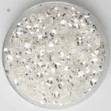 30g(10000pcs) 3mm Deep Cup Sequins Round Paillette Embellishment Findings Crafts DIY Accessory Crystal White Confetti 2024 - купить недорого