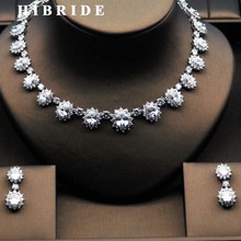 Hibride-conjunto de joias de noiva, transparente e verde, brincos, conjunto, bijuterias, cores brancas e douradas 2024 - compre barato