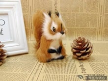 mini simulation Squirrel toy lifelike yellow Squirrel model 12x7x11cm 2024 - buy cheap