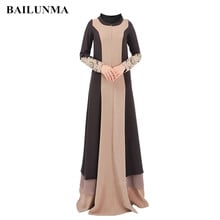 Модное шифоновое платье размера плюс Исламская одежда мусульманская турецкие платья S для женская Абая Бангладеш хиджаб платье кафтан 2024 - купить недорого