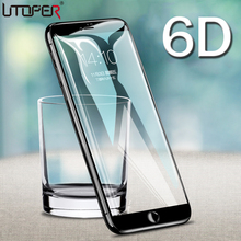 Protetor de tela de vidro temperado redondo utoper 6d, película de vidro para iphone 6, 6s, 7, 8 plus, x 2024 - compre barato