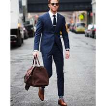 2019 Notch Lapel Men Suit Set Slim Fit Best Man Groom Tuxedos Men Suits For Prom Wedding Groomsmen Suits Tuxedos (Jacket+Pants) 2024 - buy cheap