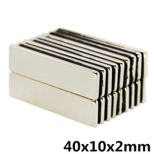 10pcs40x10x2mm Strong N35 Neodymium Magnets Block Rare Earth DIY Powerful Permanet Magnet 2024 - buy cheap