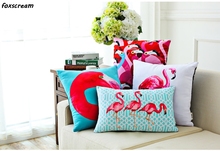 Flamingo rosa capa de almofada decorativa para casa, capa de almofadas flamingo, fronha de almofada de veludo para sofá, travesseiro nórdico 2024 - compre barato