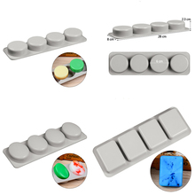 PRZY Molds Silicone Moulds 3D Mould Oval Round Square Soaps Molds for Handmade Soap Making 4 Holes Moulds Eco-friendly 2024 - buy cheap