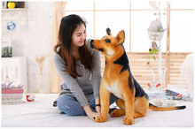 new simulaiton plush shepherd dog toy sitting shepherd dog doll gift about 80cm 2024 - buy cheap