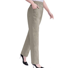 Middle-aged women's Pants loose High waist Straight Trousers Summer Casual Elastic waist Pants Women's Plus size Pants 5XL F306 2024 - buy cheap